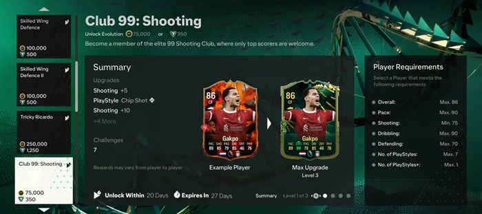 FIFA 24: Club 99 Shooting Evolution Guide for EA FC 24