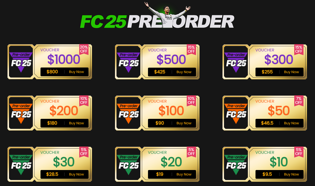 FC 25 PRE-ORDER: UP TO 20% OFF