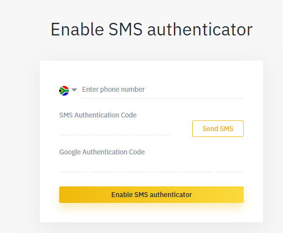 Enable SMS Authenticatior